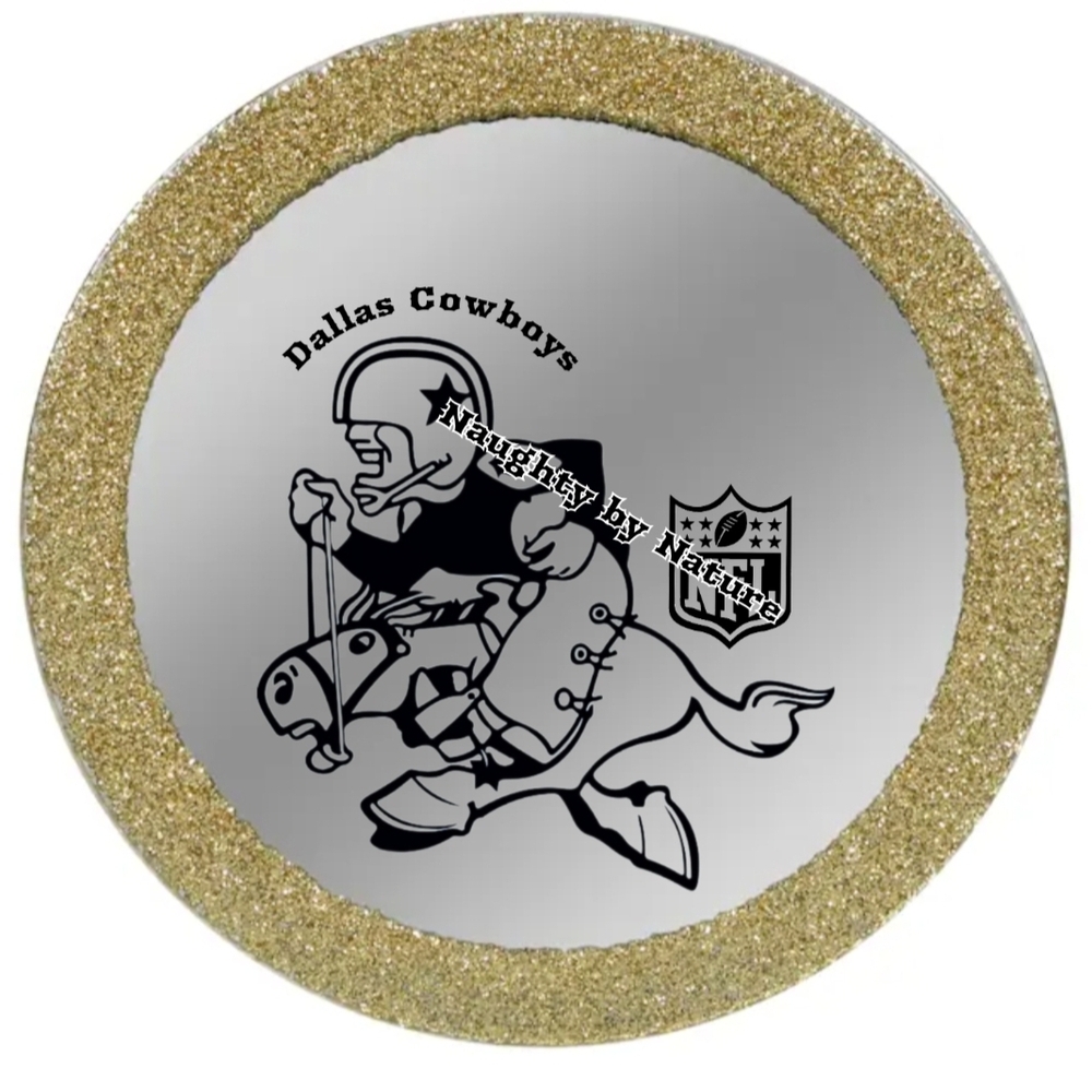Dallas Cowboys Decorative Plate with Gold Trim